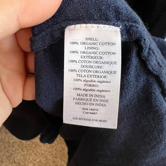 FAHERTY Coast To Coast Midi Dress In Navy sz XS 100% Cotton - Picture 7 of 12